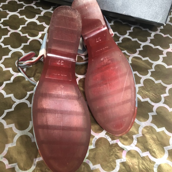 SOLD Vintage Chanel pink & blue jelly platform - Picture 2 of 7